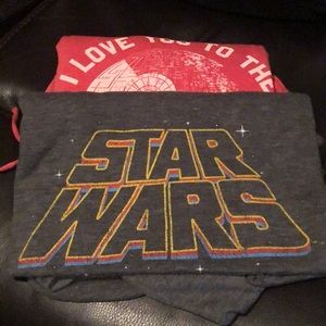 Two Star Wars long sleeve t-shirts.